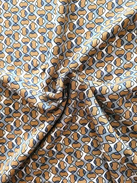 100% viscose pebble print (ochre/grey/ivory)