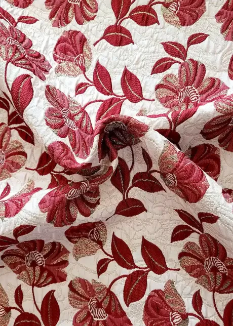 Ruby floral jacquard (ruby/cream/gold lurex)