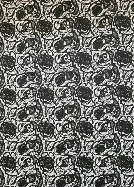 Silver/black rose motif jacquard - Image 2