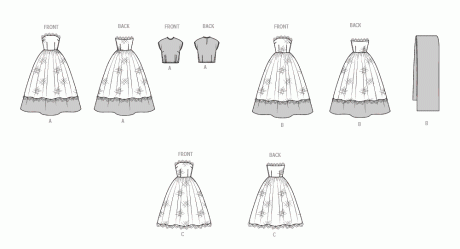 V2061 Misses' Dresses and Stole