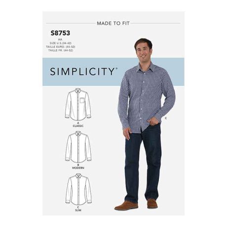 S8753 Men’s Classic, Modern and Slim Fit Shirt