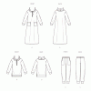 B7014 Misses' and Women's Lounge Dress, Top and Pants