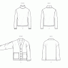 ME2105 Men's Knit Turtleneck and Cardigan by Norris Danta Ford