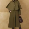 V2074 Misses' Cape Coat in Two Lengths