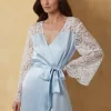 V2077 Misses' Robe with Belt and Teddy