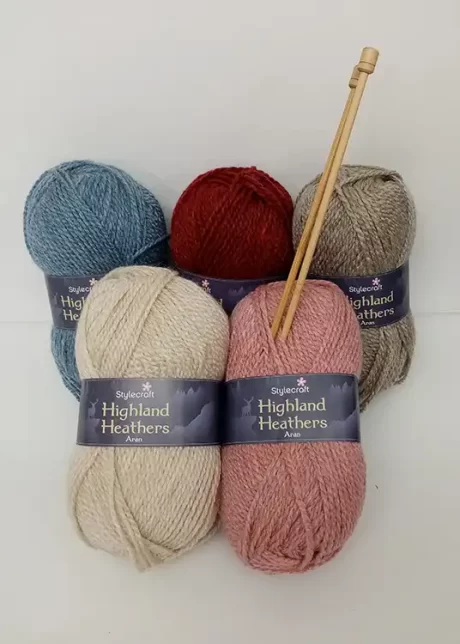 Highland Heathers, Aran Yarn