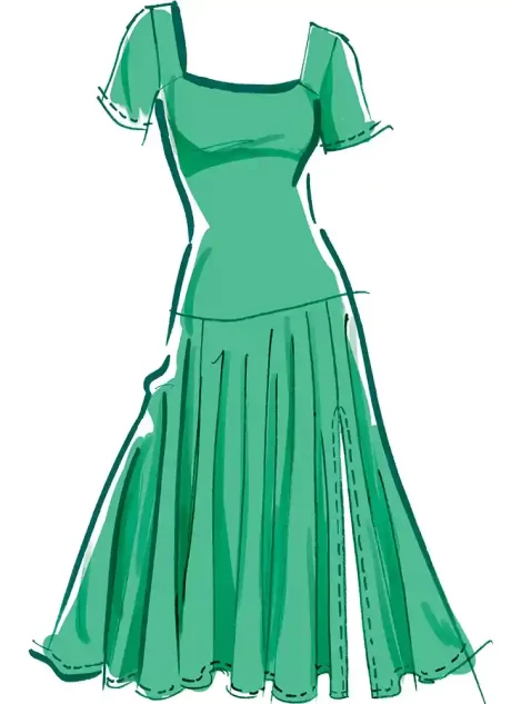 M8551 Misses' and Miss Petite Knit Dresses