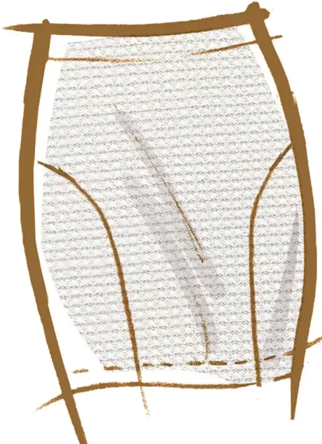 M8558 Misses' Knit Skirt in Three Lengths