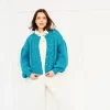 10108 Women's chunky cardigan with lace-knit detail (Softie Chunky) - Image 2