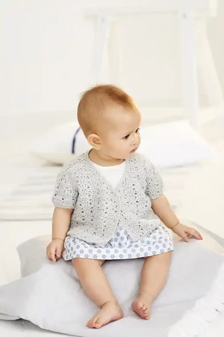 9532 Baby crochet cardigan (Bambino DK) - Image 2