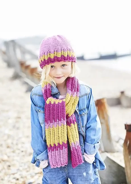 9706 Cardigan, Scarf and Hat (Bellissima DK) - Image 2