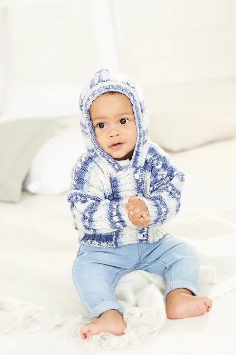 9841 Baby Easy Cable sweater and hoodie (Bambino Prints DK) - Image 3
