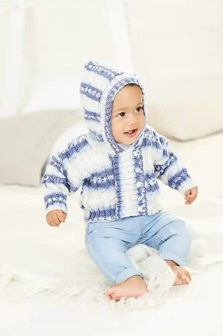 9841 Baby Easy Cable sweater and hoodie (Bambino Prints DK) - Image 4