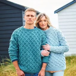 9951 Unisex chunky and heavily cabled crew-neck sweater (Recreate Chunky)