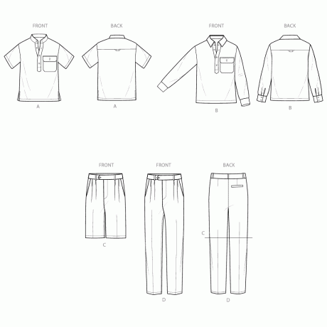 S3076 Men's Tops, Shorts and Pants