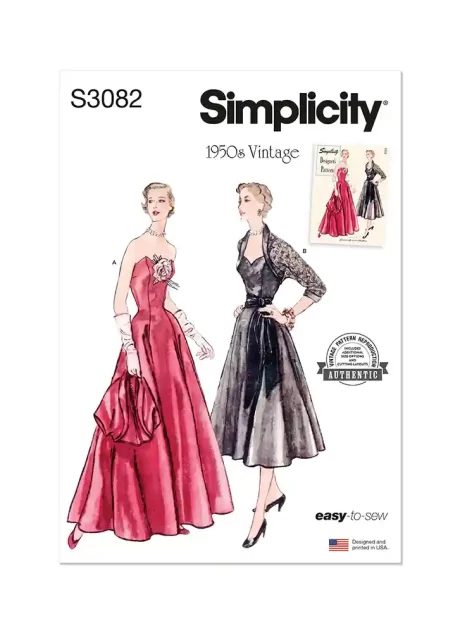 S3082 Misses' Afternoon and Evening Dress and Bolero