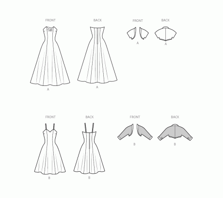 S3082 Misses' Afternoon and Evening Dress and Bolero