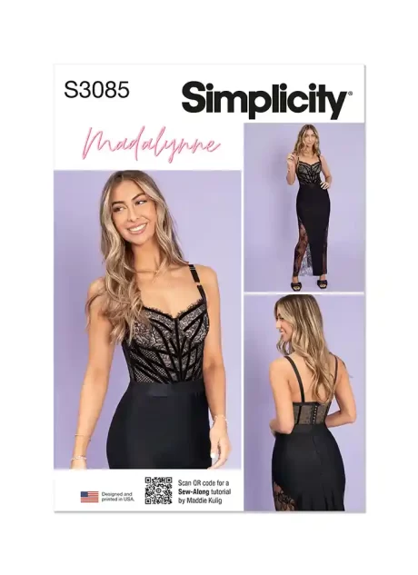 S3085 Misses' and Women's Corset Dress by Madalynne Intimates