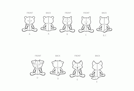 S3089 Plush Pets by Elaine Heigl Designs
