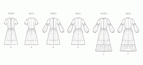 S3098 Misses' Dress with Sleeve and Length Variations