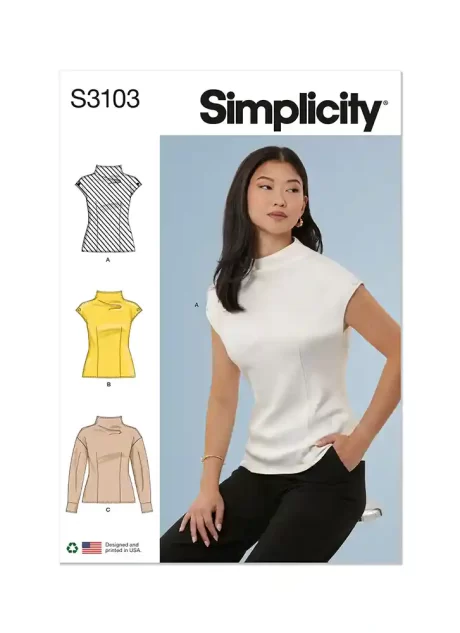 S3103 Misses' Top with Sleeve Variations