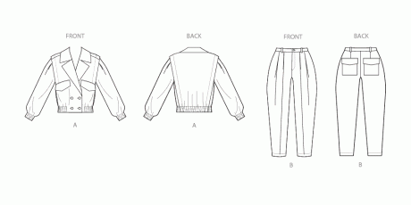 S3107 Misses' Jacket and Pants
