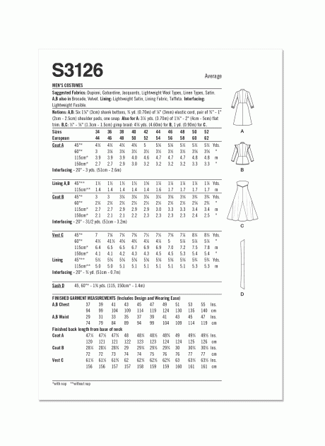 S3126 Men's Costumes