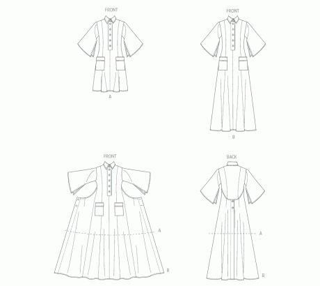 V2083 Misses' Dress in Two Lengths