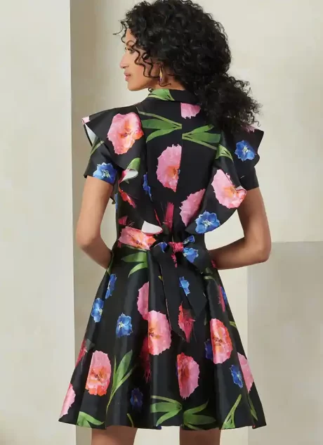 V2087 Misses' Dress with Sleeve and Length Variations