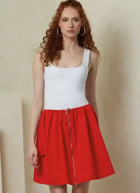 V2095 Misses' Skirt in Two Lengths