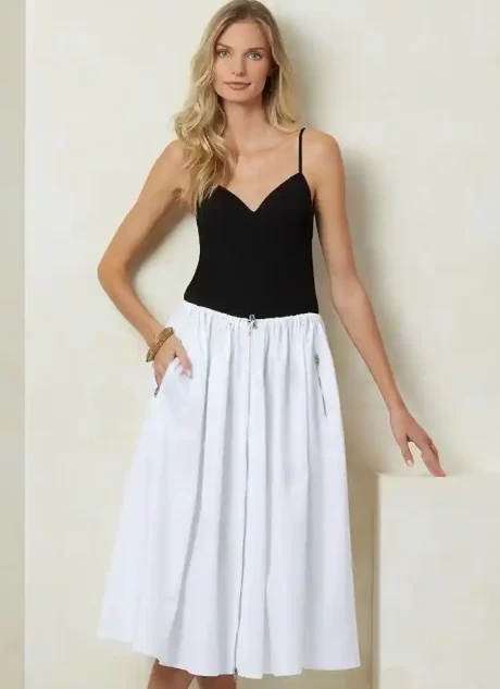 V2095 Misses' Skirt in Two Lengths