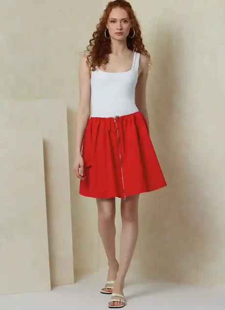 V2095 Misses' Skirt in Two Lengths