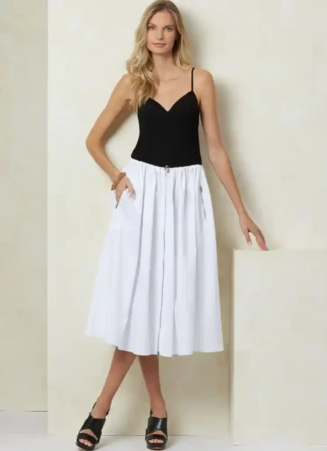 V2095 Misses' Skirt in Two Lengths