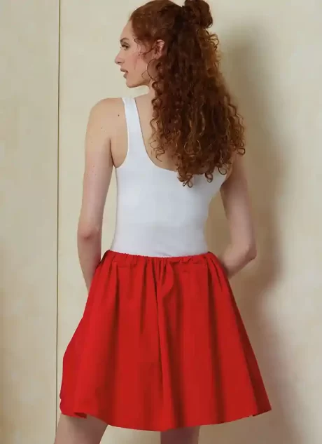 V2095 Misses' Skirt in Two Lengths