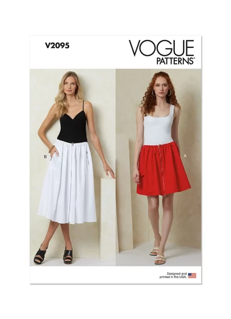V2095 Misses' Skirt in Two Lengths