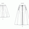 V2095 Misses' Skirt in Two Lengths