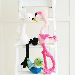 10086 Crochet Flamingo, Swan and Duck (Squeeze Me DK)