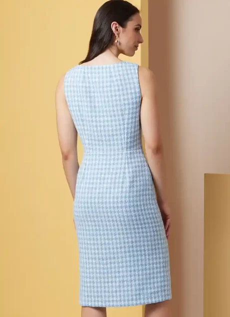 B7022 Misses' and Women's Dress in Two Lengths with Petite Lines