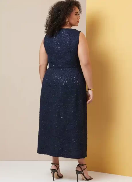 B7022 Misses' and Women's Dress in Two Lengths with Petite Lines