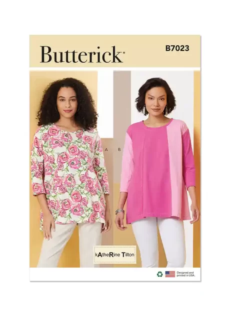 B7023 Misses' Knit Tunics by Katherine Tilton