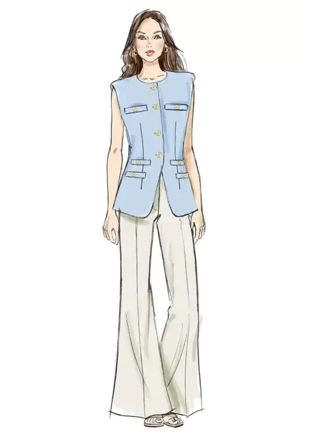 B7027 Misses' Vest and Pants