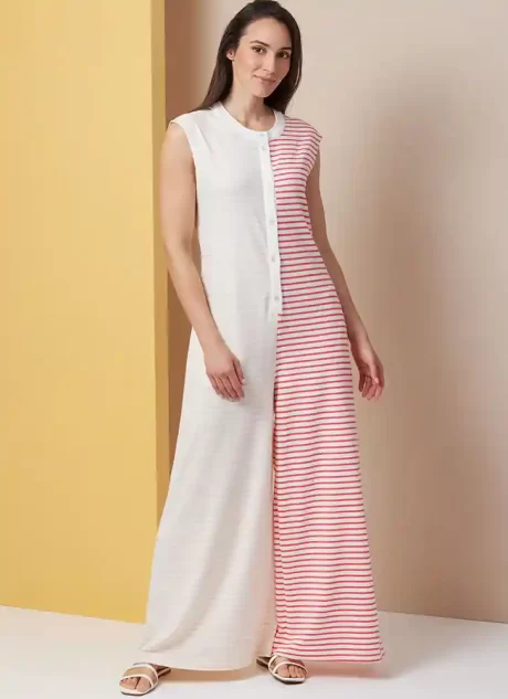 B7029 Misses' and Women's Knit Jumpsuits