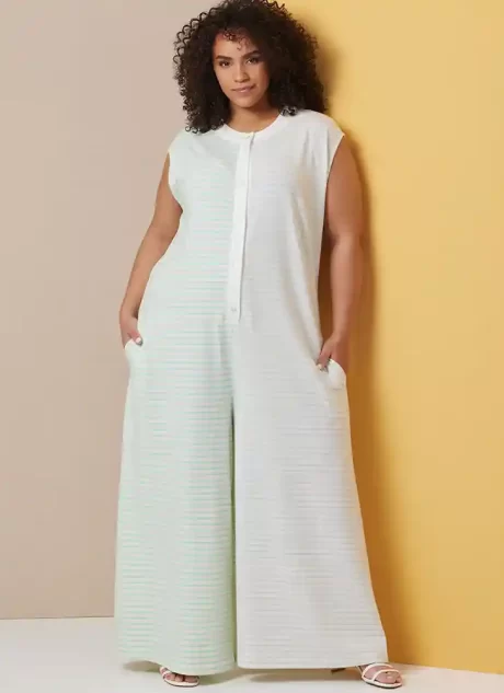B7029 Misses' and Women's Knit Jumpsuits