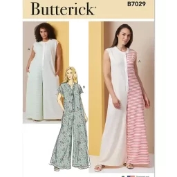 B7029 Misses' and Women's Knit Jumpsuits