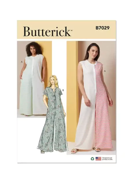 B7029 Misses' and Women's Knit Jumpsuits