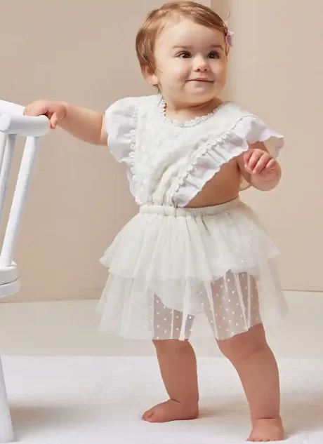 B7031 Babies' Rompers and Bow Tie