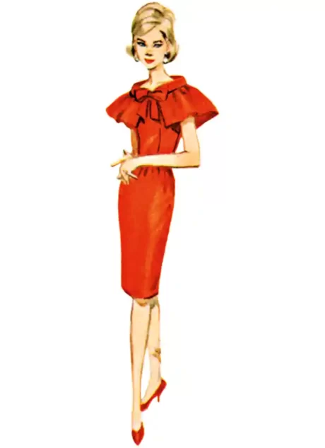 B7035 Misses' Dress, Jacket, Capelet and Overskirt