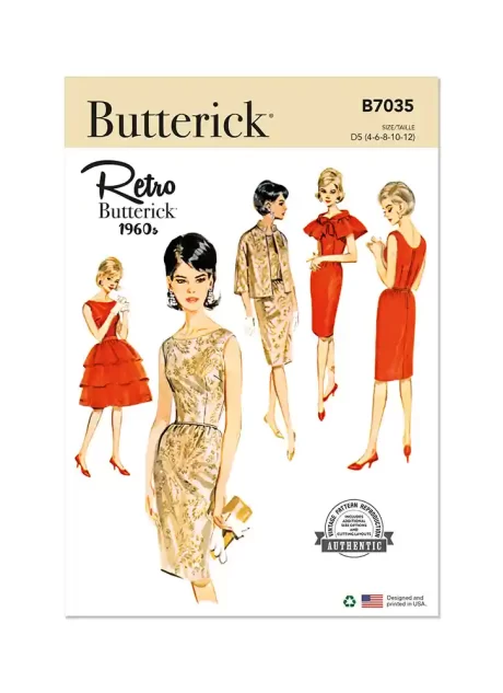 B7035 Misses' Dress, Jacket, Capelet and Overskirt