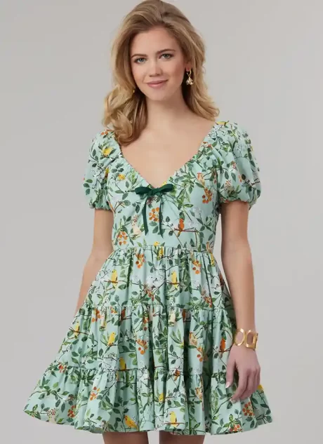 M8575 Misses' Dress with Sleeve and Length Variations