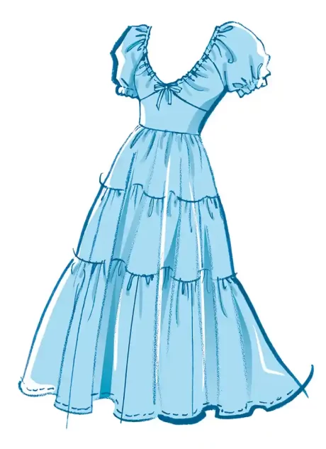 M8575 Misses' Dress with Sleeve and Length Variations